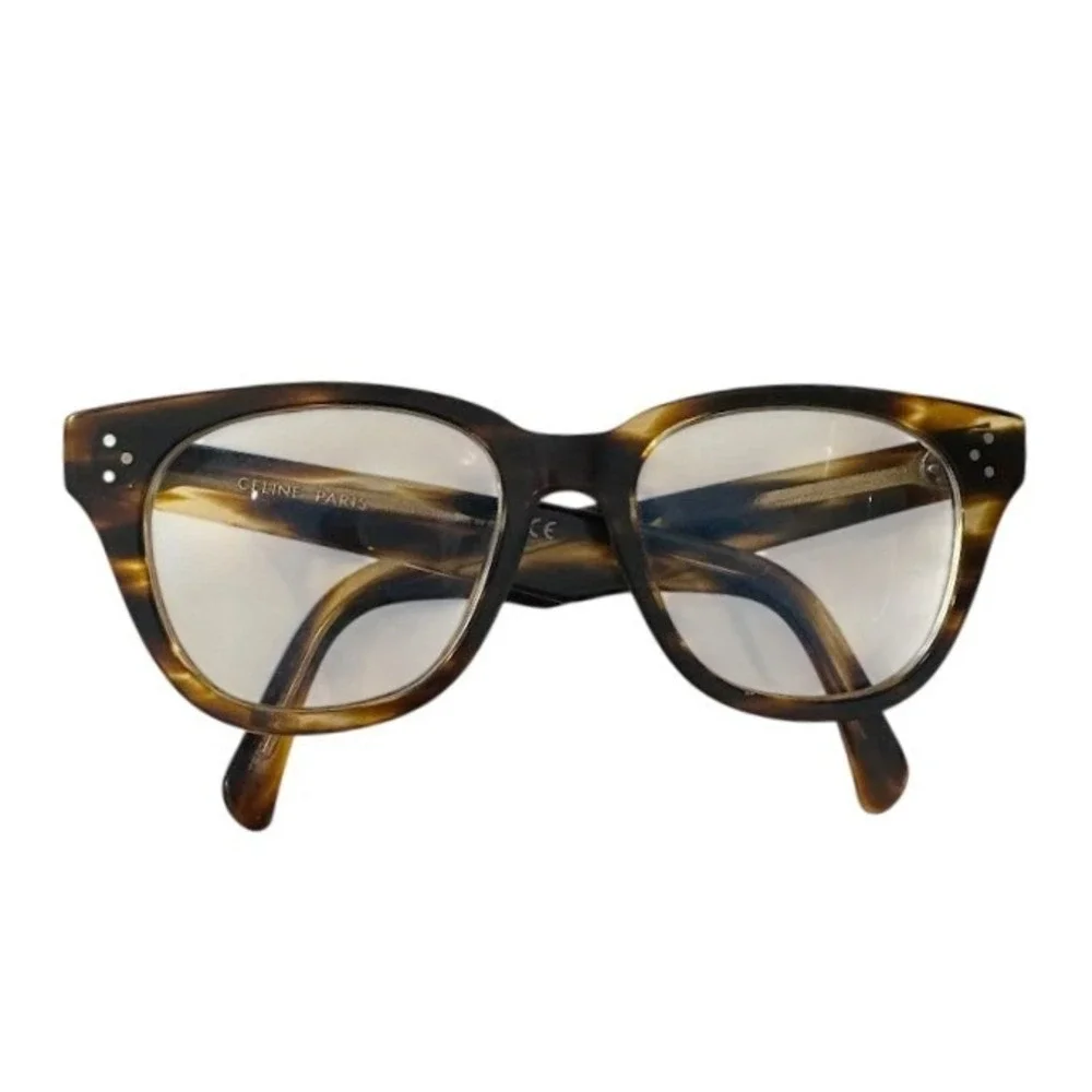 Celine Paris Tortoiseshell Square Optical Glasses Frames TF02113695 Made Italy